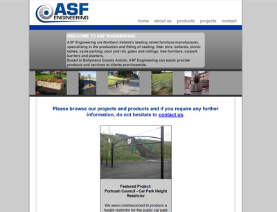 ASF Engineering website screenshot